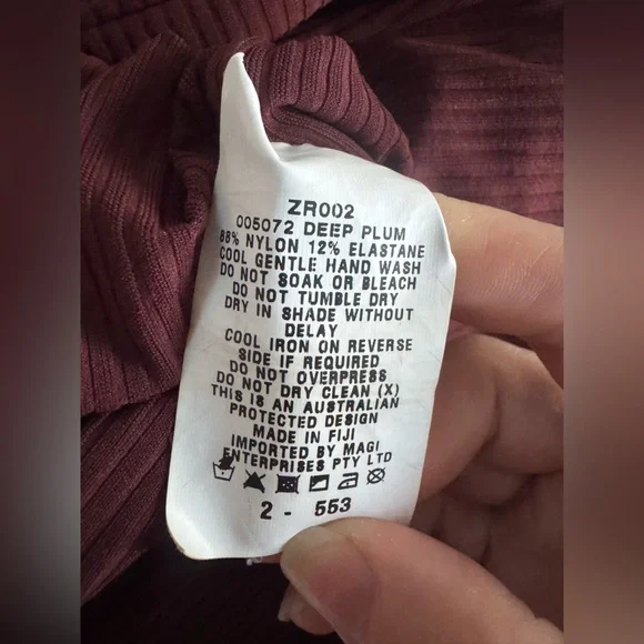 Kookai Ribbed One Shoulder Top - Picture 4 of 4